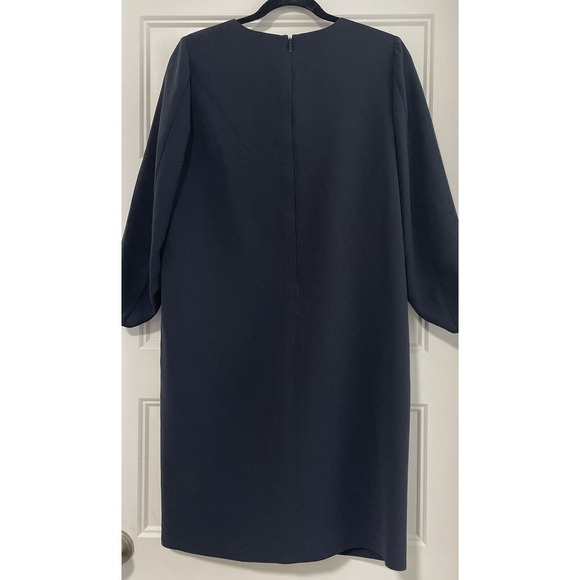 Lafayette 148 Tory Shift Dress Deep Navy Size 6 - Picture 3 of 8